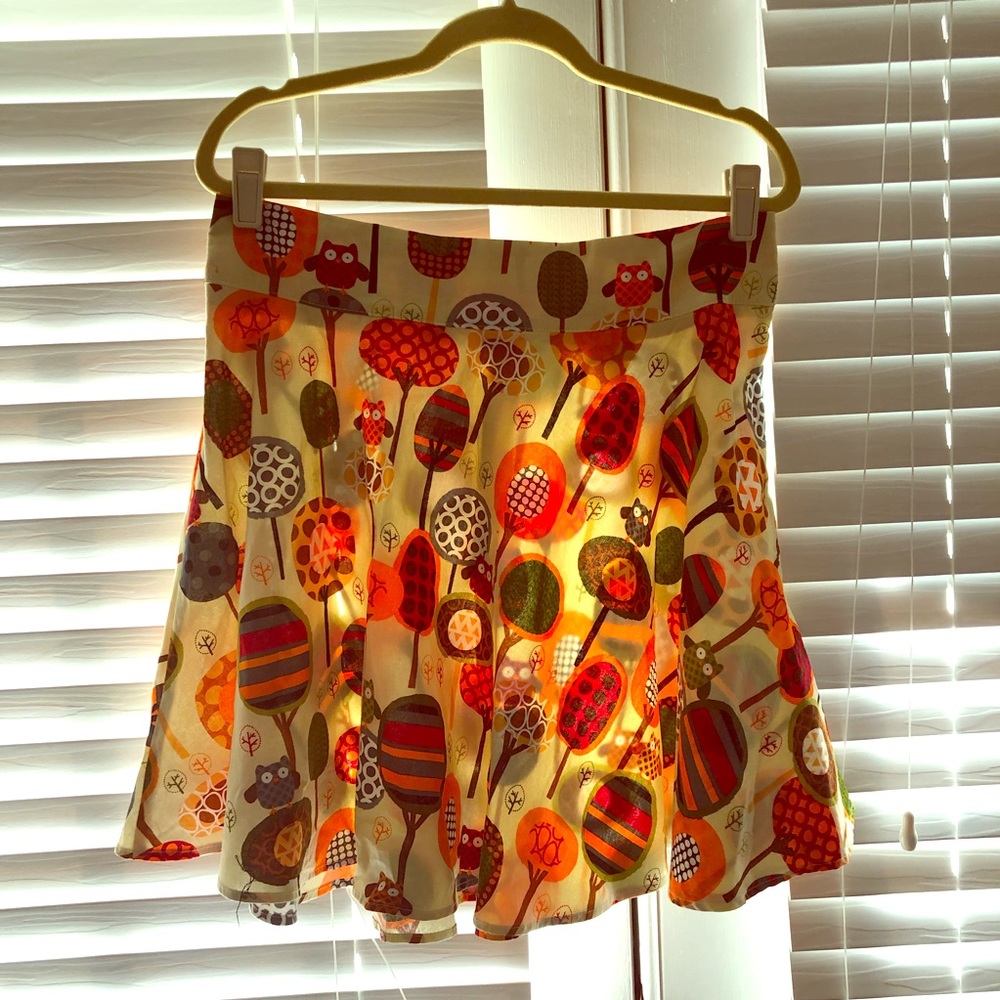 ModCloth A-Line fall owl skirt